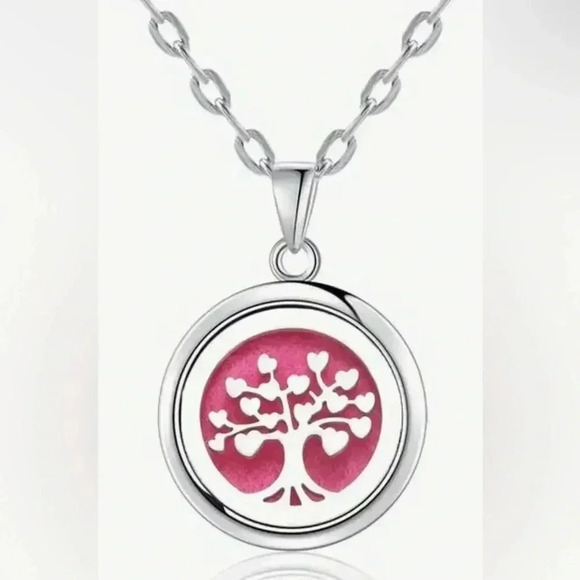 Tree of Life Perfume/Essential Oil Diffusion Stainless Steel Pendant Necklace. - Picture 3 of 12